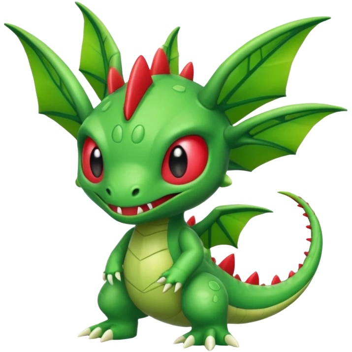 Chibi Rainy Angry Meganium-Flygon-alien emoji