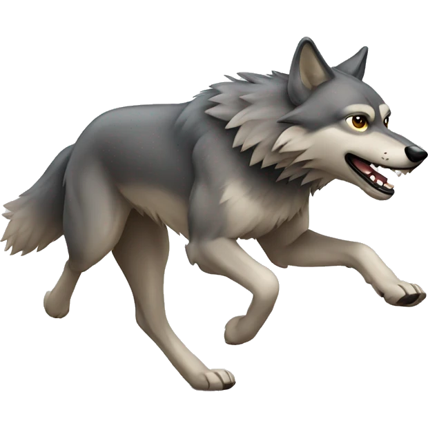wolf running emoji