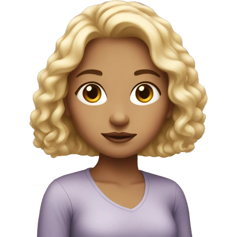 portrait of light-skinned girl emoji