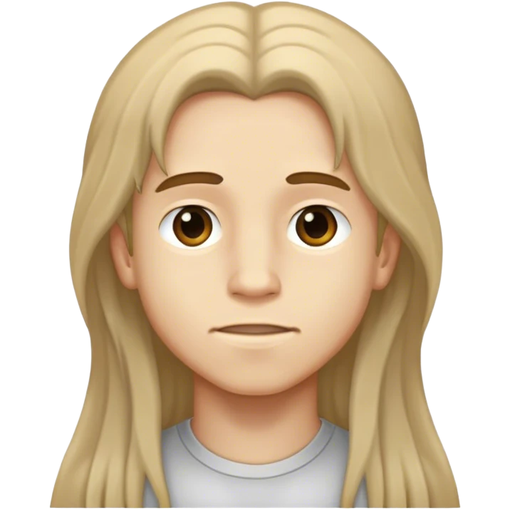 Boy with long hair emoji