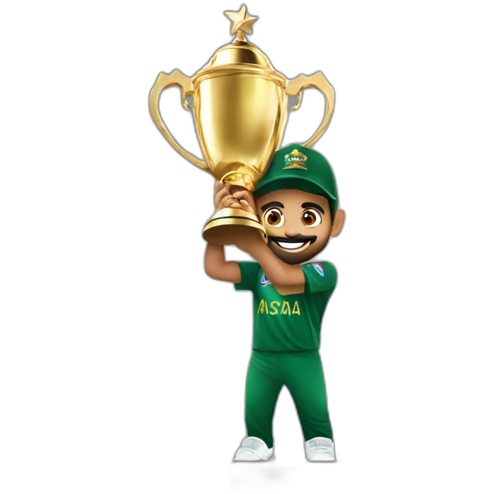 babar azam lifting trophy emoji