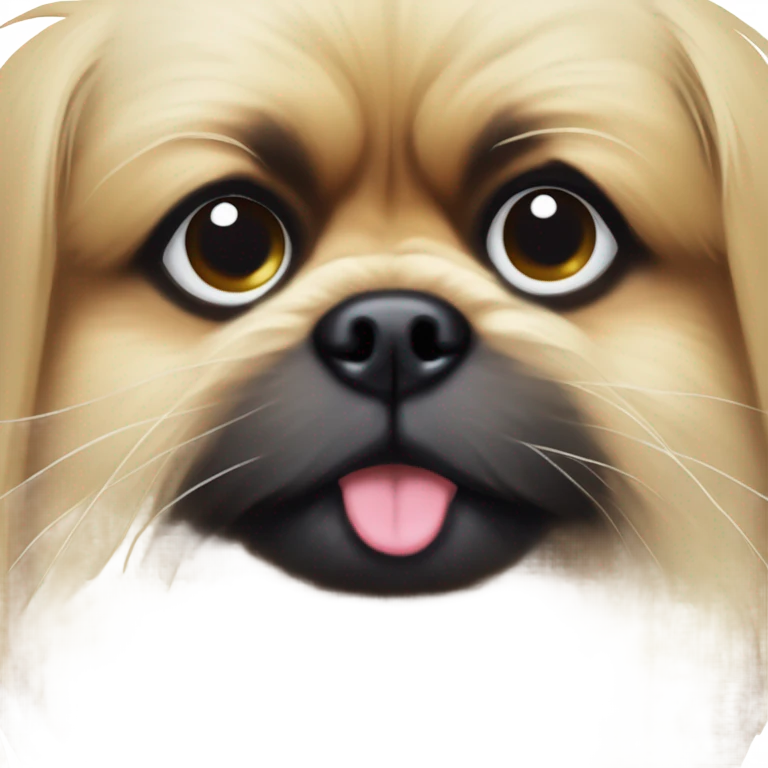 Pekineese with one eye only emoji
