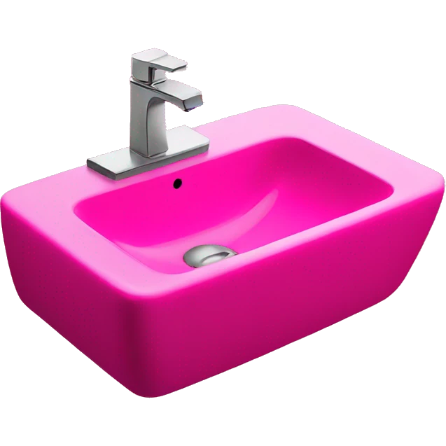 Hot pink bathroom sink emoji