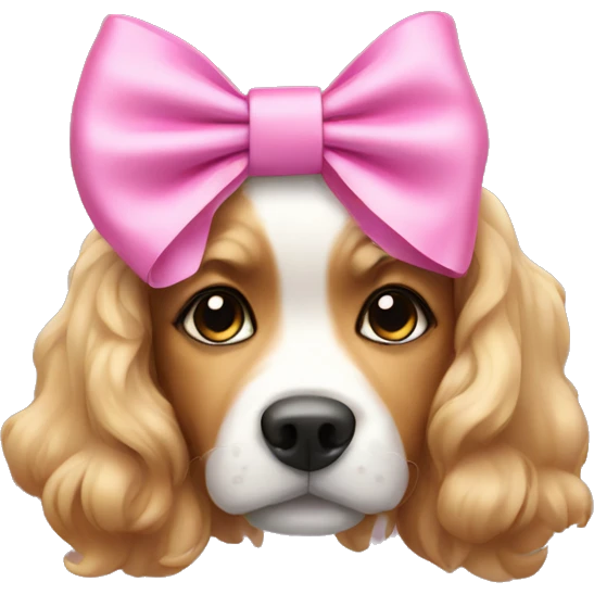 Dog with pink bow emoji