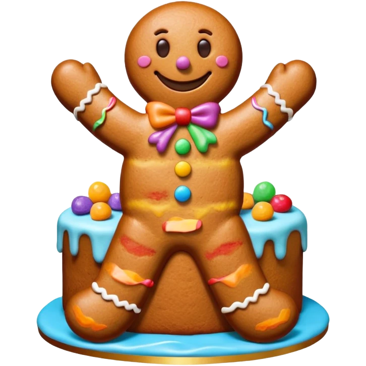How to make a Giant Gingerbread Man Cake Recipe  emoji