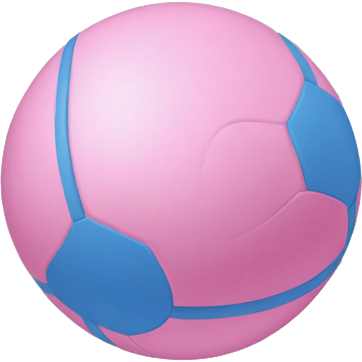 pelota de playa azul y rosa emoji