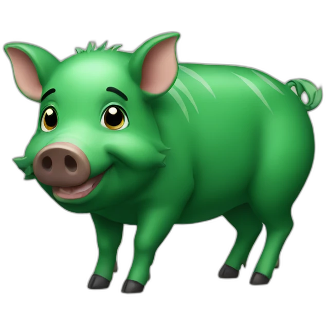 Green Wildpig emoji