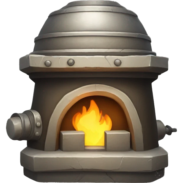 A alchemy furnace emoji,like shopify logo that creates money  emoji