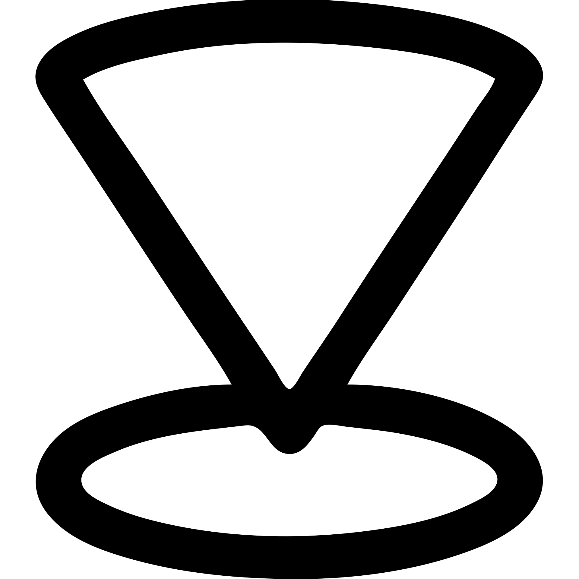 Minimalist vector logo of a light cone: two clean straight lines meet at a sharp apex, open ellipse base, no interior fill, 2-pt stroke weight, centered on a white square canvas, single deep-indigo color, flat icon style, ultra-crisp edges, no text, no shadow emoji
