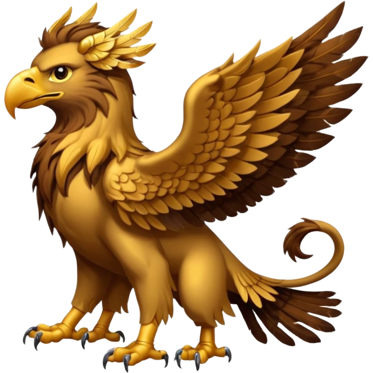 Grifin, lion body, wings, eagle head emoji