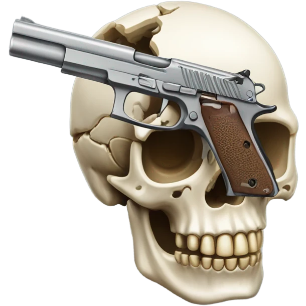 Skull with a gun emoji