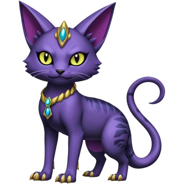  gothic edgy badass scaley Bastet-Noibat-Gatomon-Digimon-Fakémon-Pokémon-creature (full body) emoji