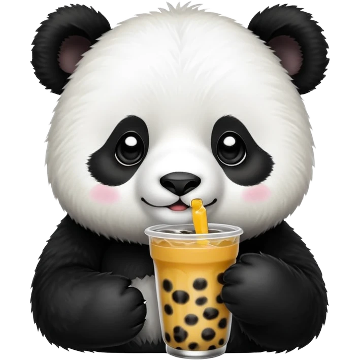 Panda with boba  emoji