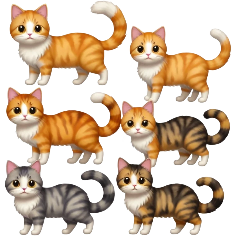 Cats with Fluffy Tails emoji