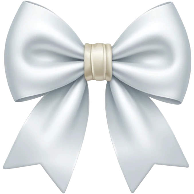 White bow on white bow emoji
