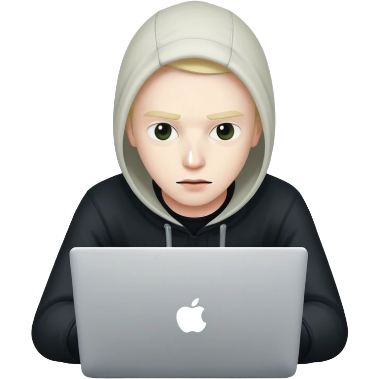Hacker on the computer emoji