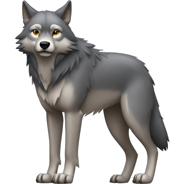 Wolf Body standing pose  emoji