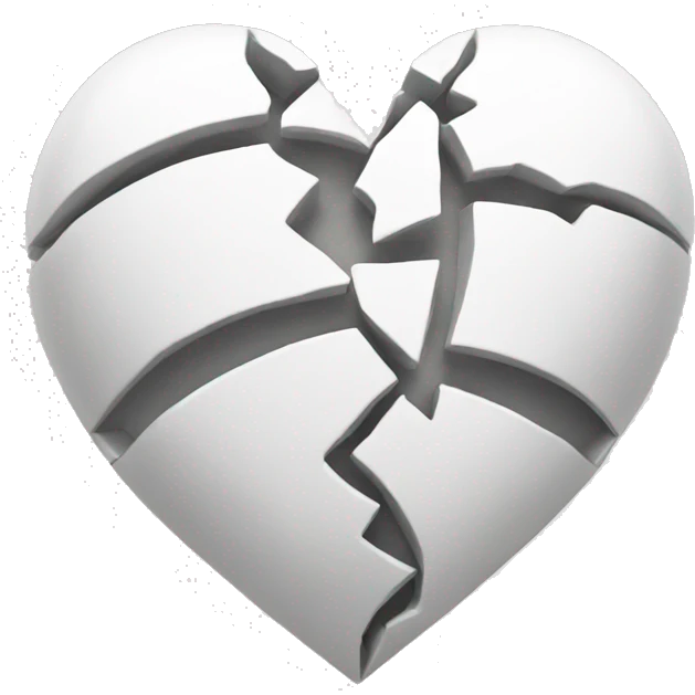 broken heart white emoji