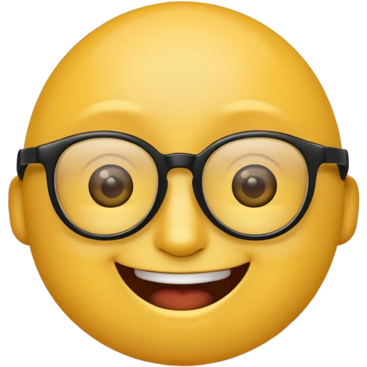 A SMILING EMOJI WITH BLACK FRAME GLASSES emoji