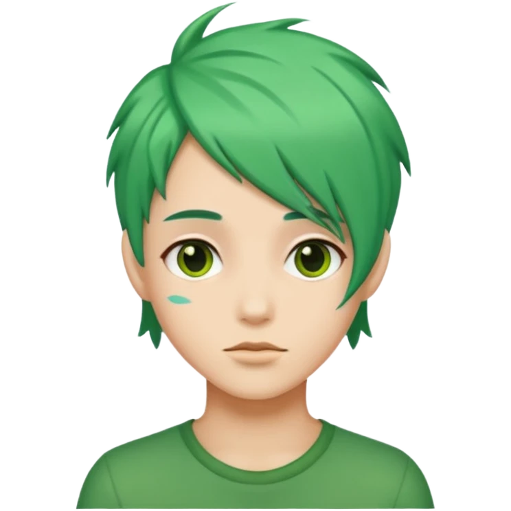 parate de cabelo verde emoji