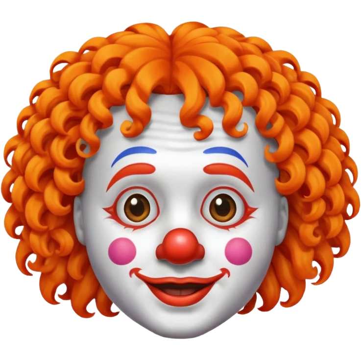 clown wig hair only emoji