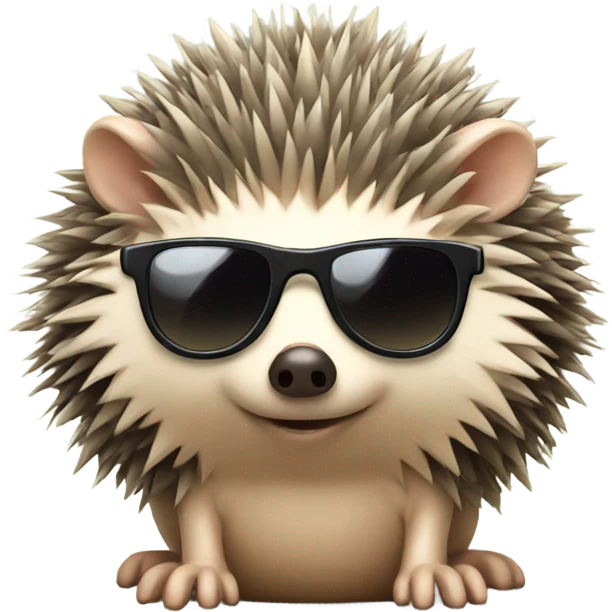  A hedgehog with cute sunglasses and a bow  emoji