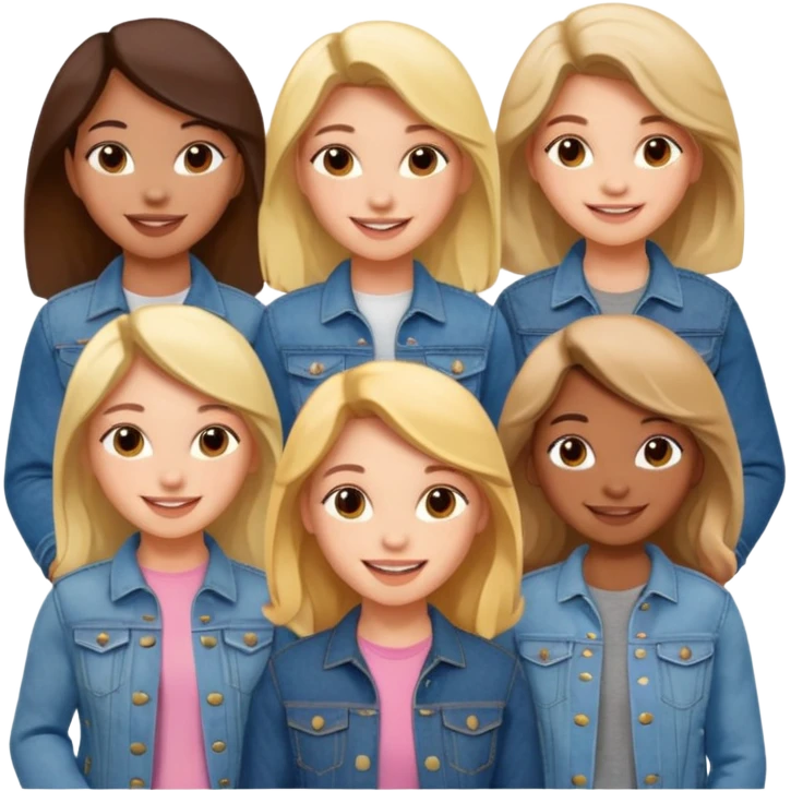 girls in jean jackets emoji