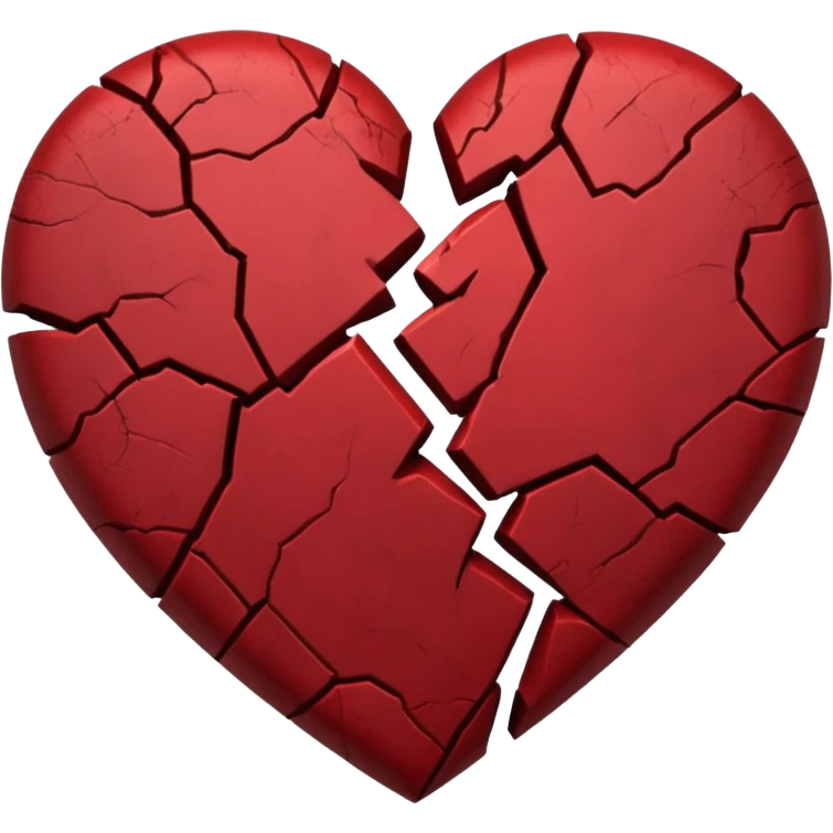 dark red broken heart emoji