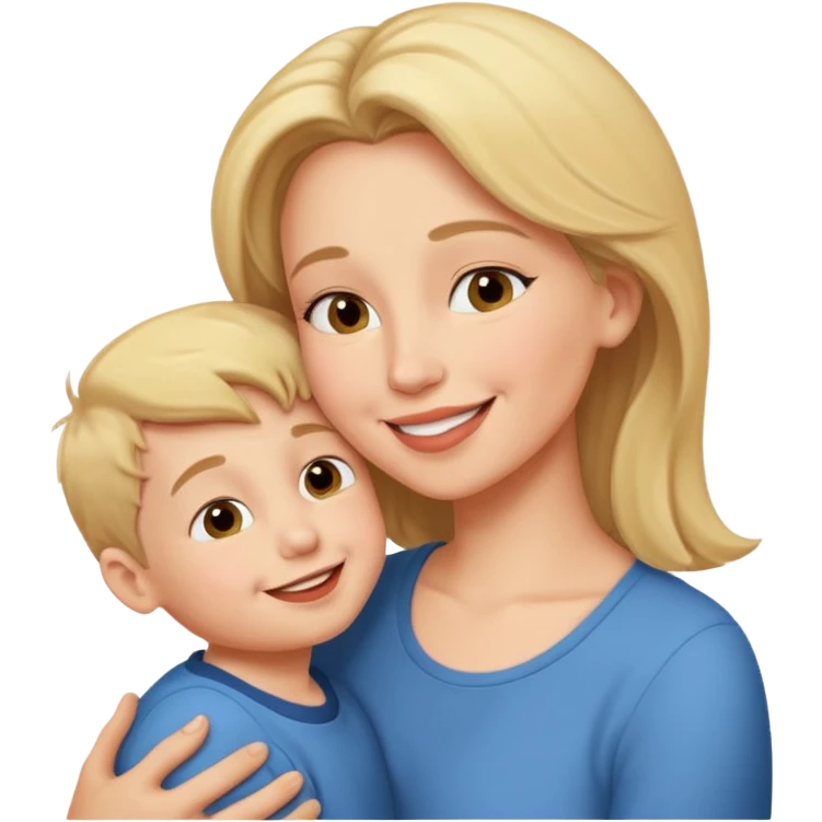 mom kiss son emoji