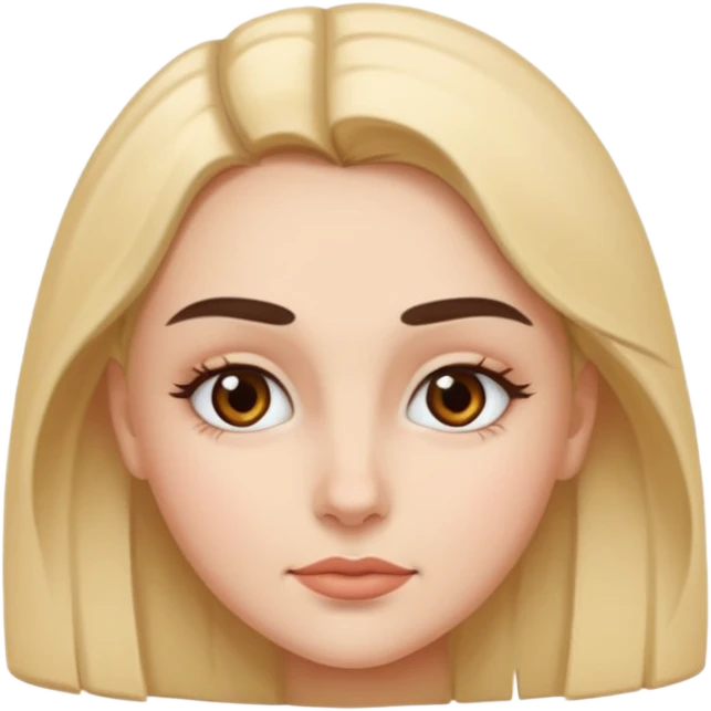 Girl with brows done emoji