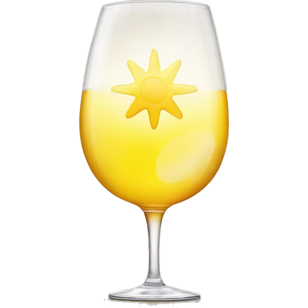 sonne mit einem glas sekt emoji