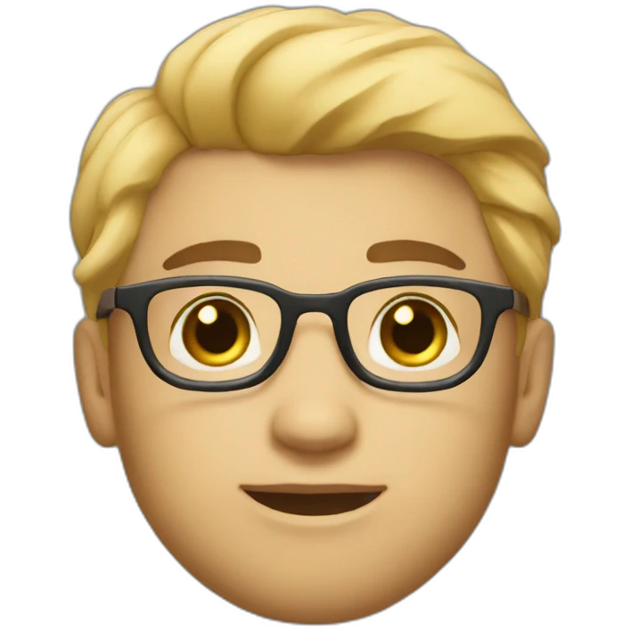 A 13 years ol designer boy face emoji
