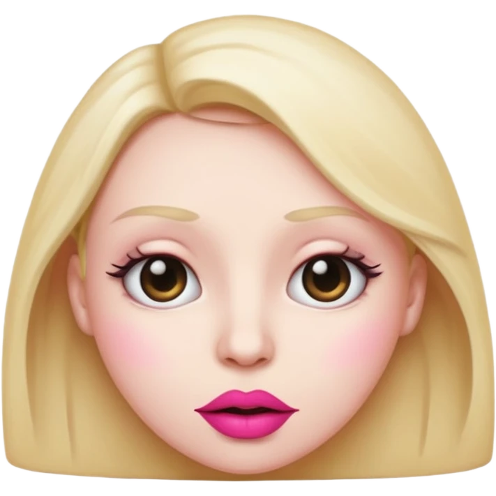 I want an emoji with the eyes looking to the side and with big pink lips with a judgemental face emoji