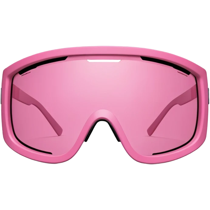 sporty pink shield visor sunglasses with thick textured frame, rugged surface pattern, massive build, one-piece lens emoji