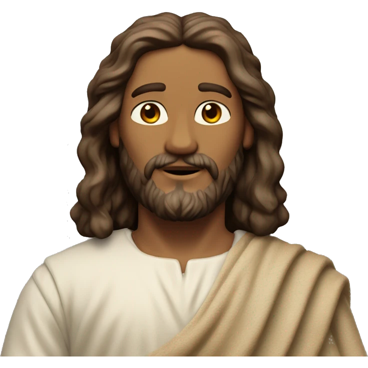 Jesus's skin was a darker hue and that his hair was woolly in texture. The hairs of his head, it says, "were white as white wool, white as snow. His eyes were like a flame of fire, his feet were like burnished bronze, refined as in a furnace. emoji