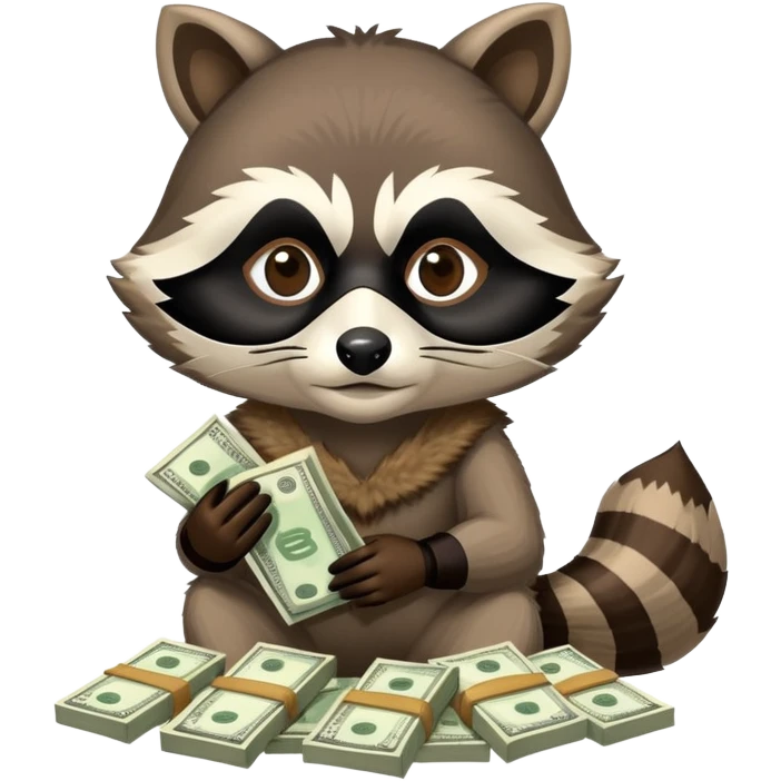 like money racoon emoji