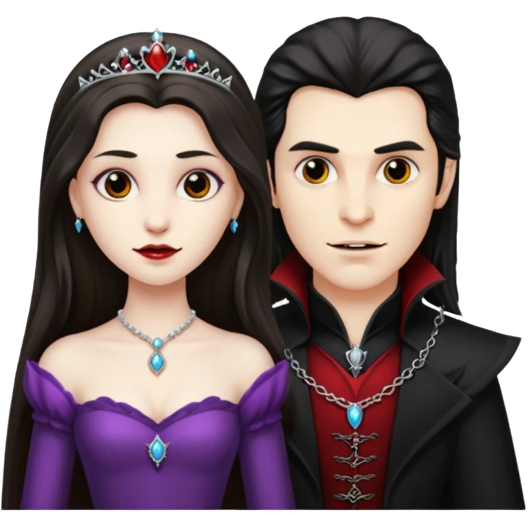 A vampire man and a princess emoji