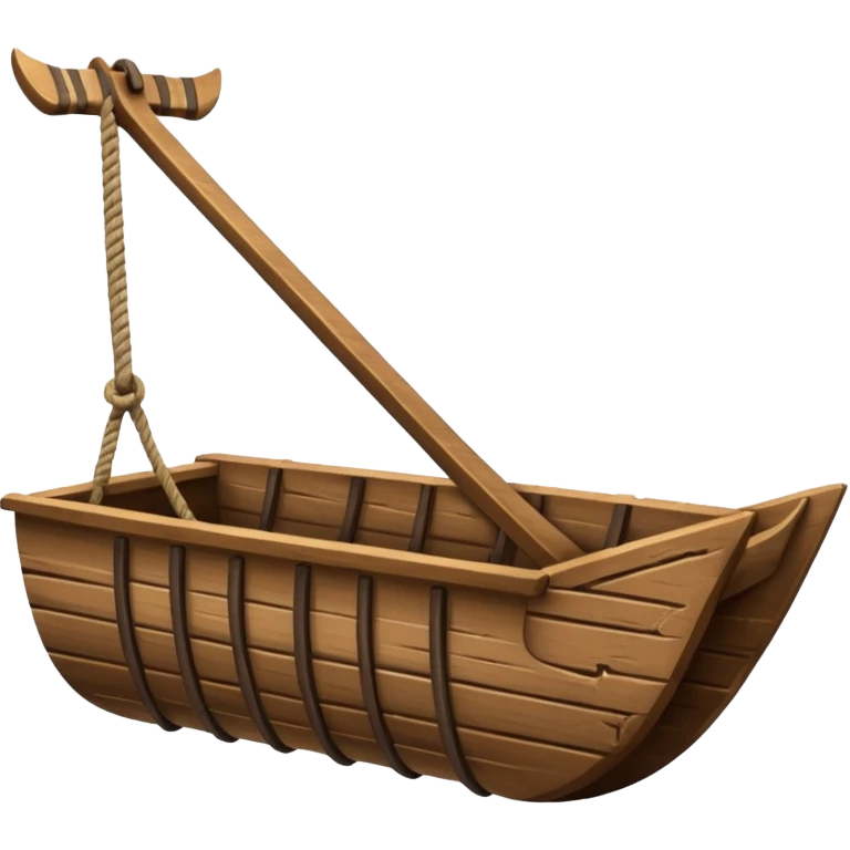An emoji of an ancient Egyptian wooden plow with a rope handle. emoji