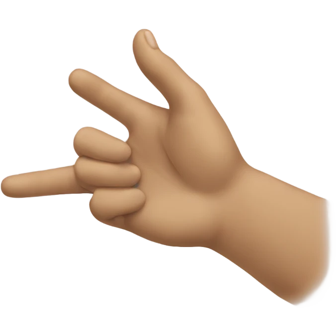 Hand making an L shape  emoji