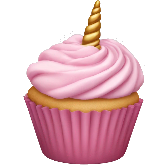 Light pink Unicorn cupcake  emoji