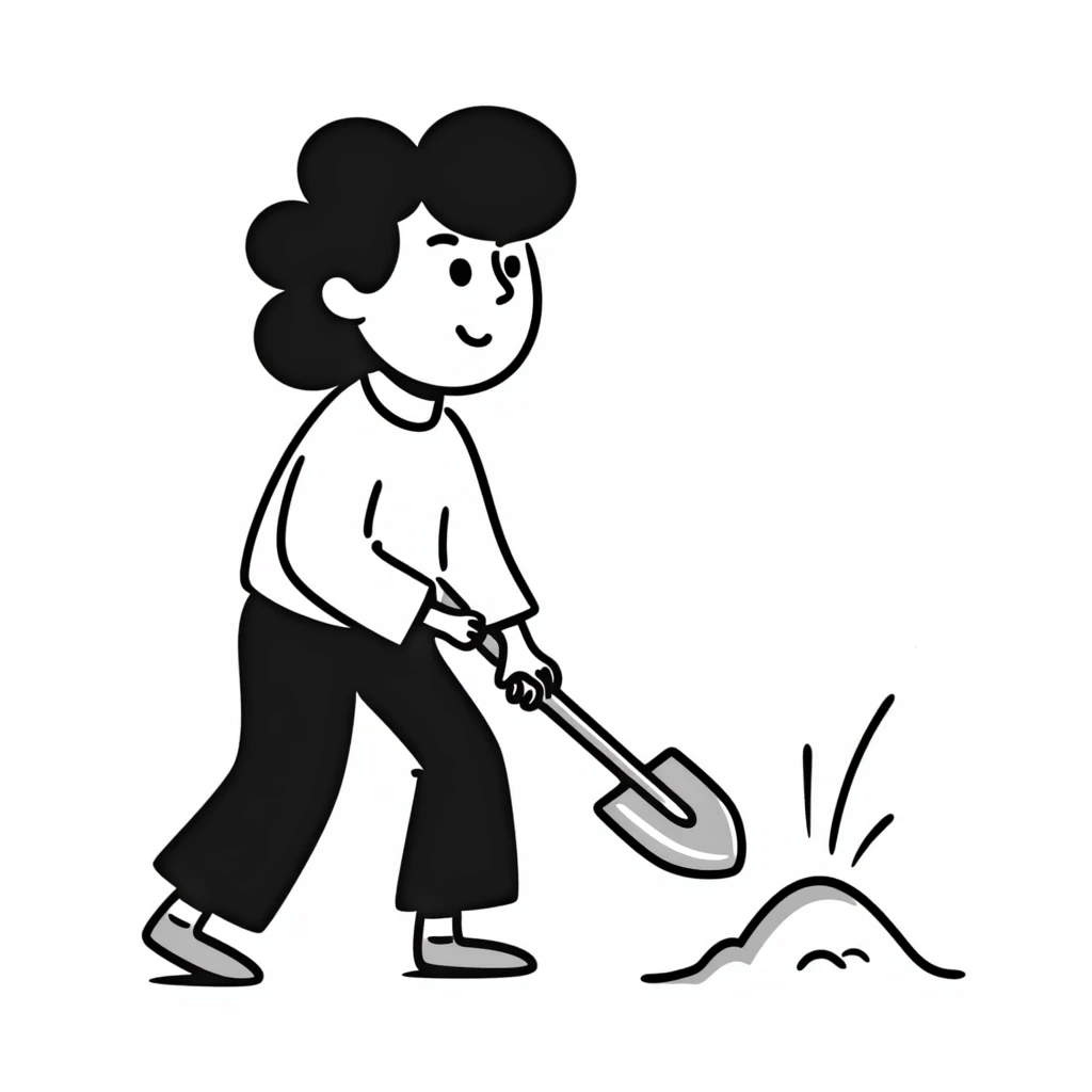 shovel digging emoji