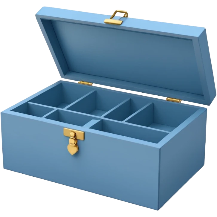 Blue Scandinavian style jewelry box  emoji