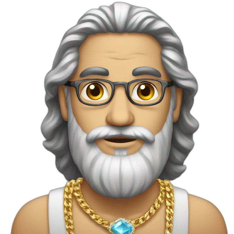 persian man with diamond chain that spells out LFG emoji