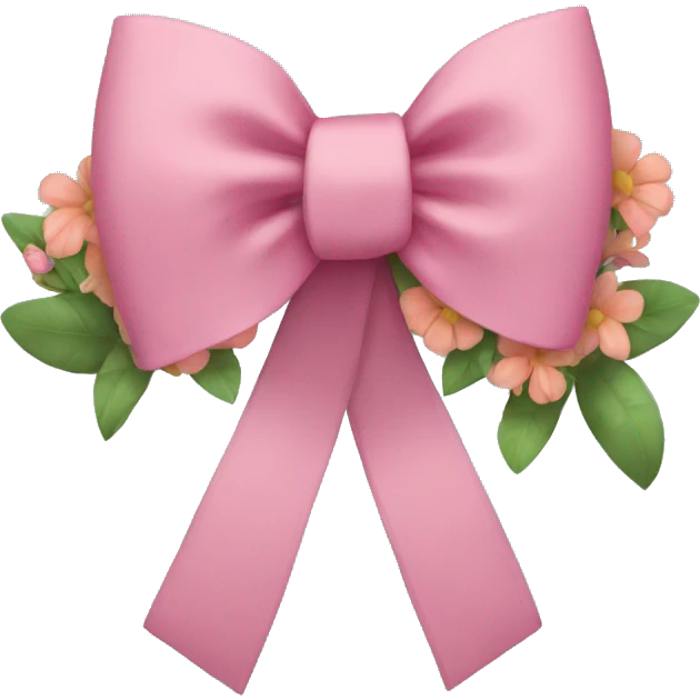 Bow tied around flowers  emoji