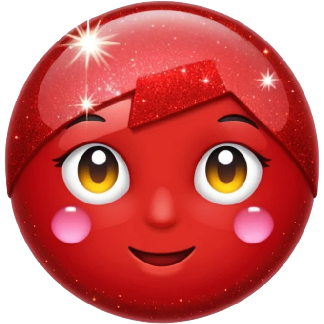 Glitter Raio vermelho emoji
