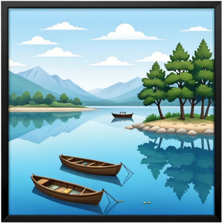 Lake in indian style with no house  emoji