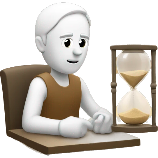 white freelance watching sand clock  emoji