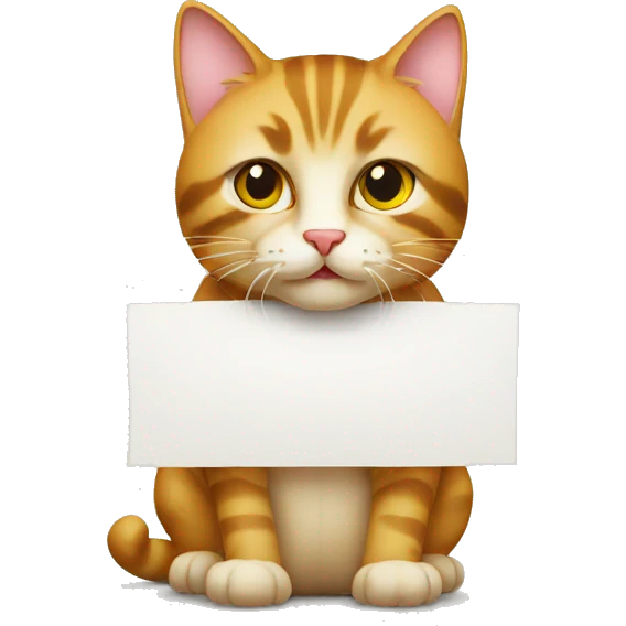 Katze mit protestschild emoji