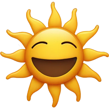 a heart-shaped sun emoji