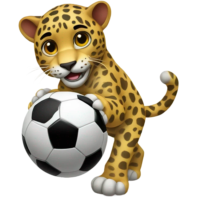 Jaguar with a soccer ball emoji